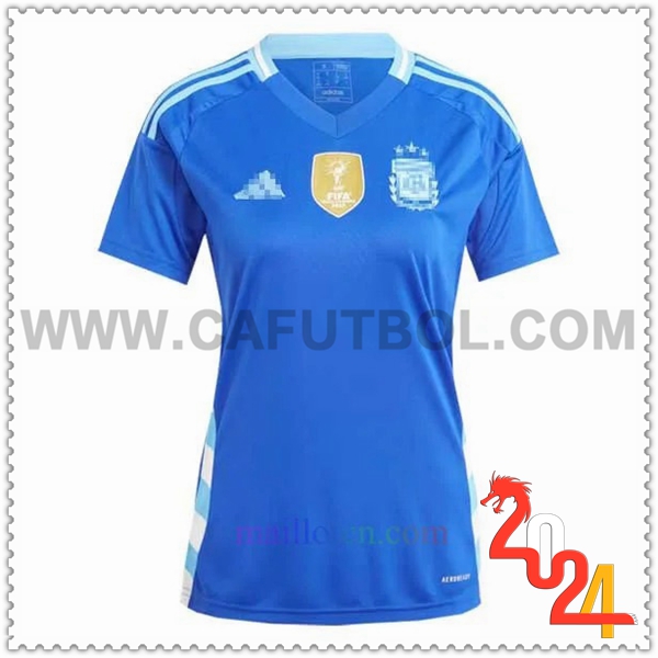 Segunda Camiseta Futbol Argentine Mujer Azul 2024 2025