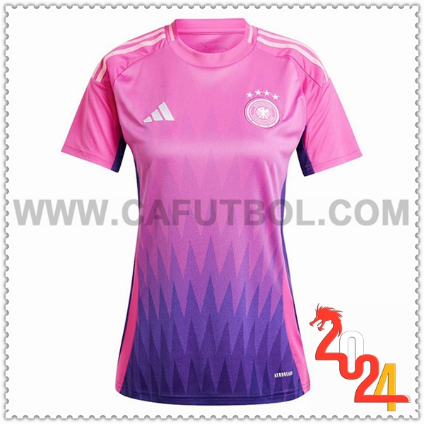 Segunda Camiseta Futbol Alemania Mujer Rosa 2024 2025