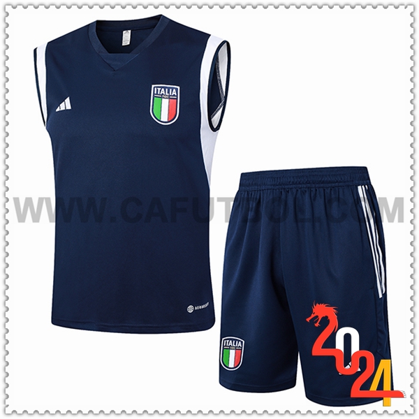 Camiseta Entrenamiento sin mangas Italia Azul Oscuro 2024 2025