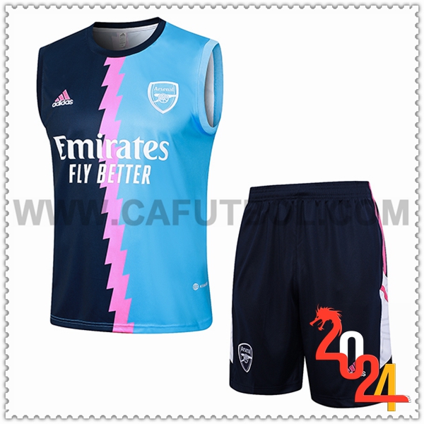 Camiseta Entrenamiento sin mangas Arsenal Azul/Rosa 2024 2025