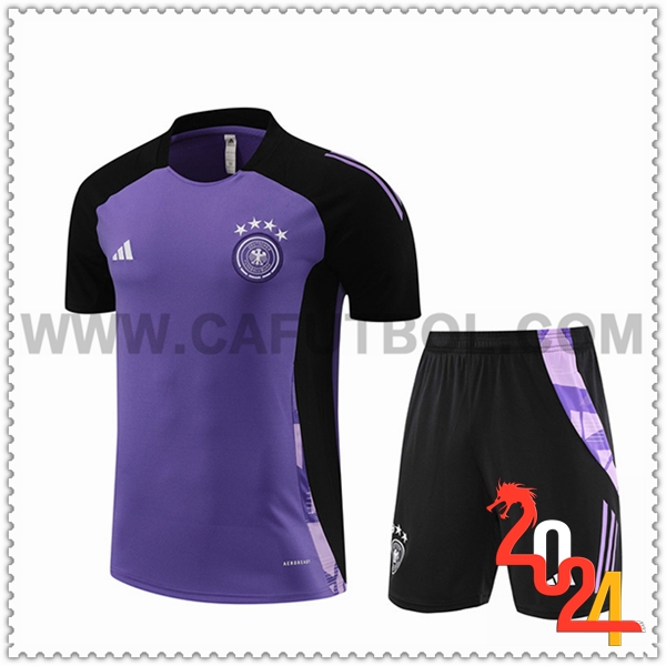 Camiseta Entrenamiento Alemania Violeta/Negro 2024 2025