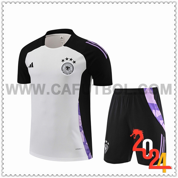 Camiseta Entrenamiento Alemania Blanco/Violeta/Negro 2024 2025