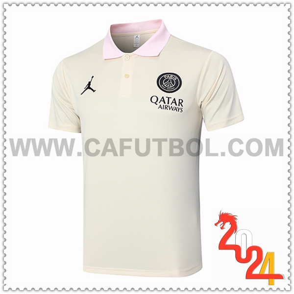 Camiseta Polo PSG Beige 2024 2025