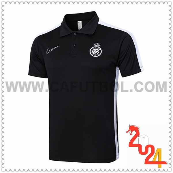 Camiseta Polo Al-Nassr Negro/Blanco 2024 2025