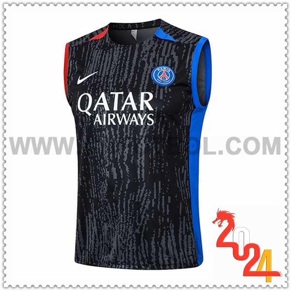 Chalecos De Futbol PSG Negro/Gris/Rojo/Azul 2024 2025