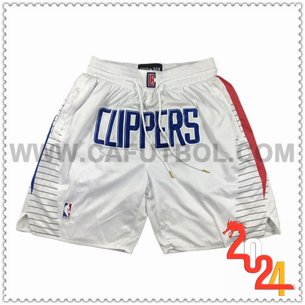 Cortos NBA Los Angeles Clippers 2024/25 Blanco/Rojo/Azul