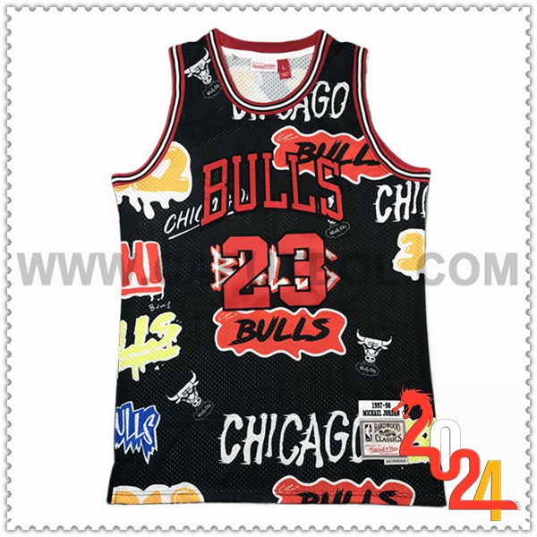 Camisetas De Futbol Chicago Bulls (JORDAN #23) 2024/25 Negro/Rojo -04