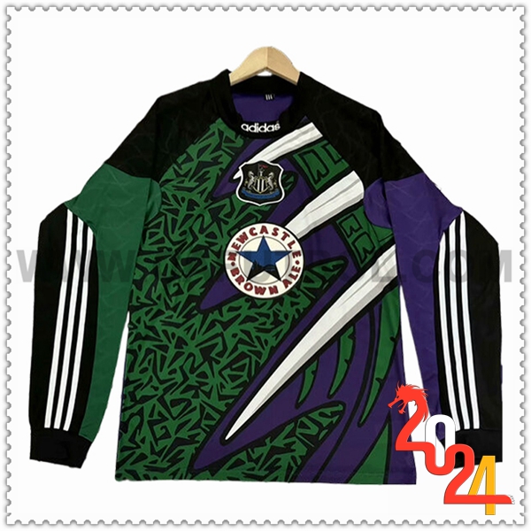 Camiseta Retro Newcastle United Mangas largas Purpura 1995/1996