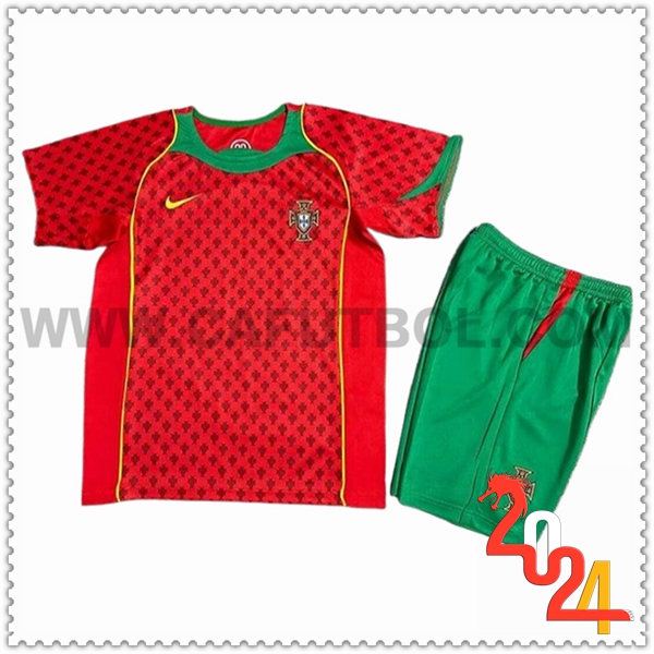 Primera Camiseta Retro Portugal Ninos 2004