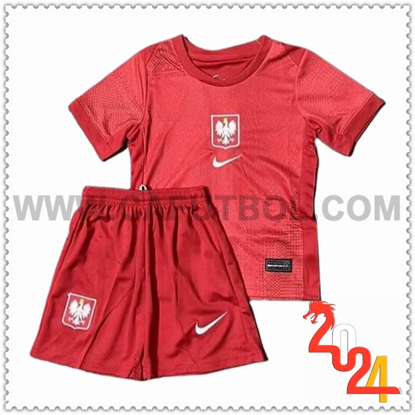 Segunda Equipacion del Polonia Ninos Eurocopa 2024