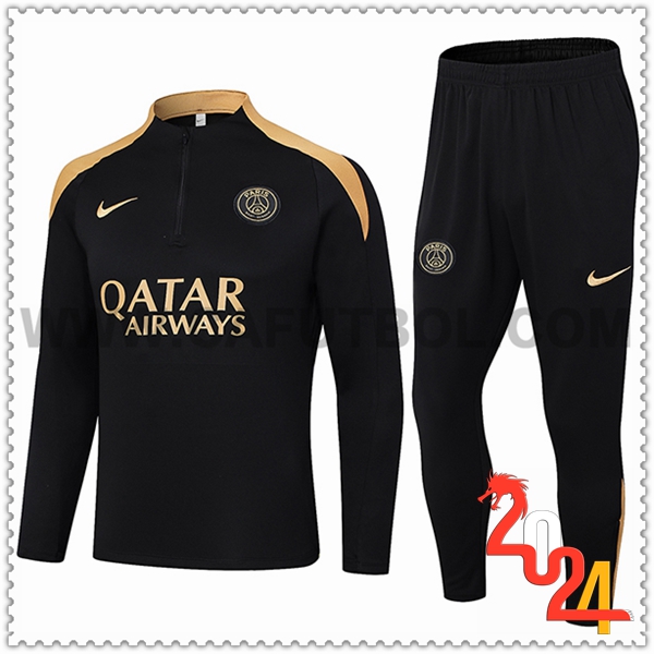 Chandal Futbol PSG Negro/Amarillo 2024 2025