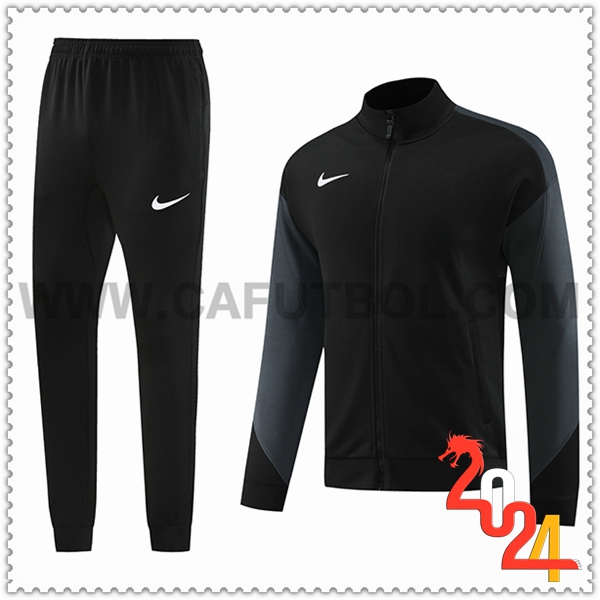 Chandal Futbol Chaquetas Nike Negro/Gris 2024 2025