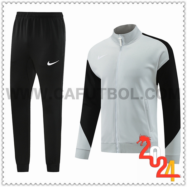 Chandal Futbol Chaquetas Nike Gris/Negro 2024 2025