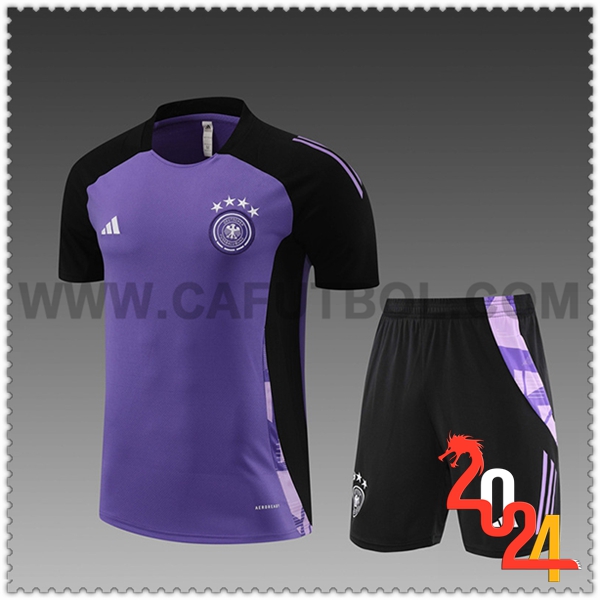 Camiseta Entrenamiento Alemania Ninos Violeta/Negro 2024 2025