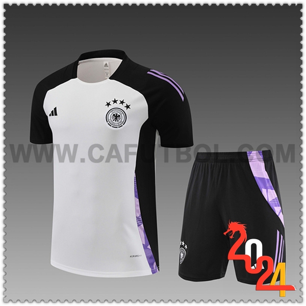 Camiseta Entrenamiento Alemania Ninos Blanco/Violeta/Negro 2024 2025