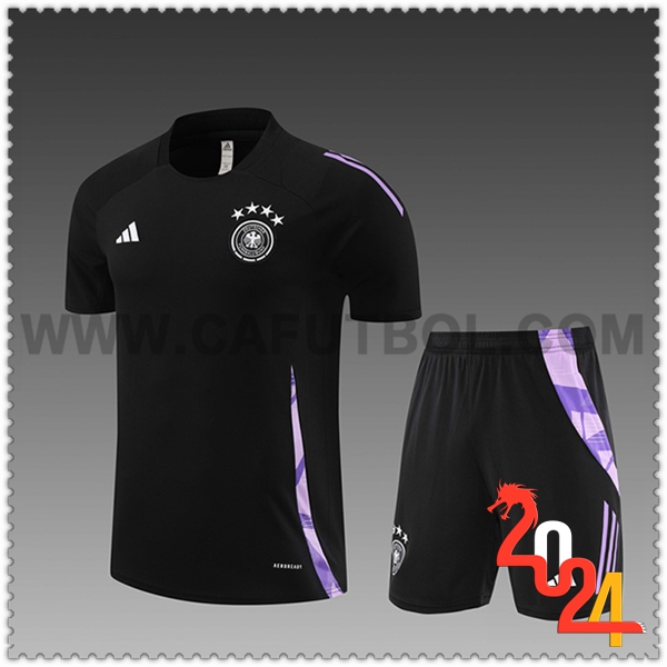 Camiseta Entrenamiento Alemania Ninos Negro/Violeta 2024 2025