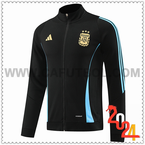 Chaquetas Futbol Argentina Negro/Azul 2024 2025