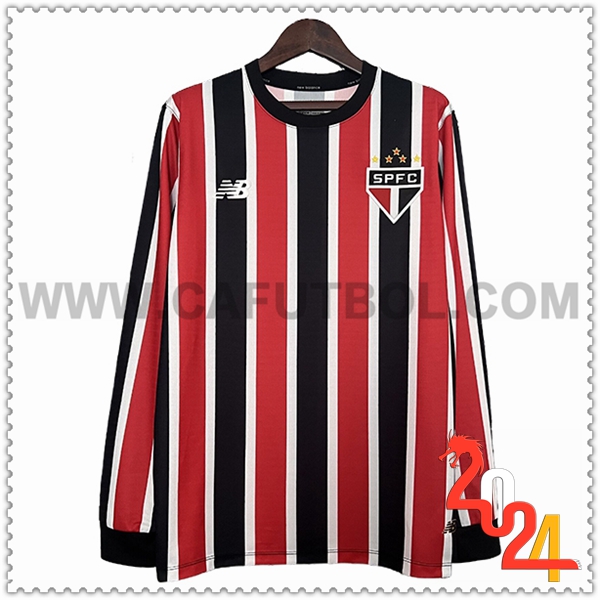 Segunda Camiseta Futbol Sao Paulo FC Mangas largas 2024 2025