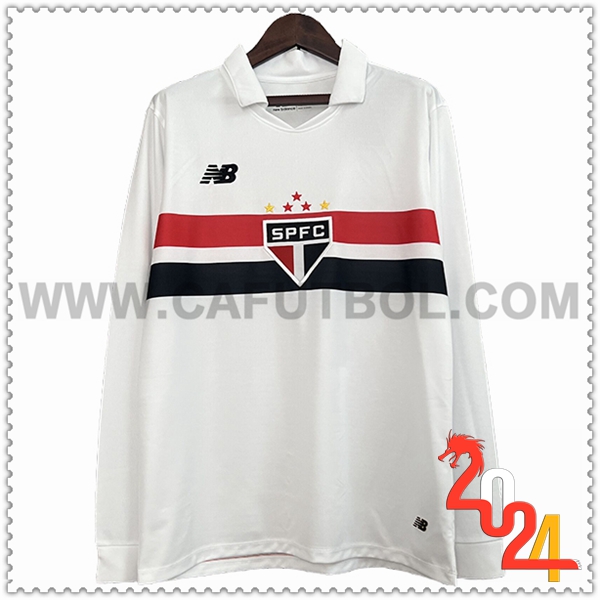 Primera Camiseta Futbol Sao Paulo FC Mangas largas 2024 2025