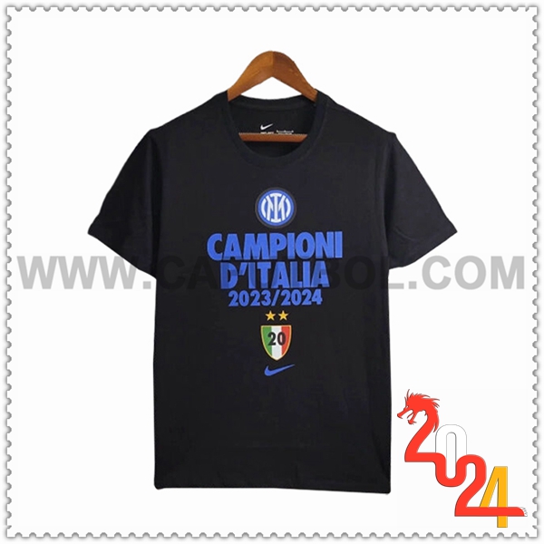 Camiseta Inter Milan Negro T-Shirt Champion 2023/2024