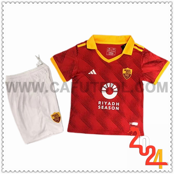 Equipacion del AS Roma Ninos 2024 2025