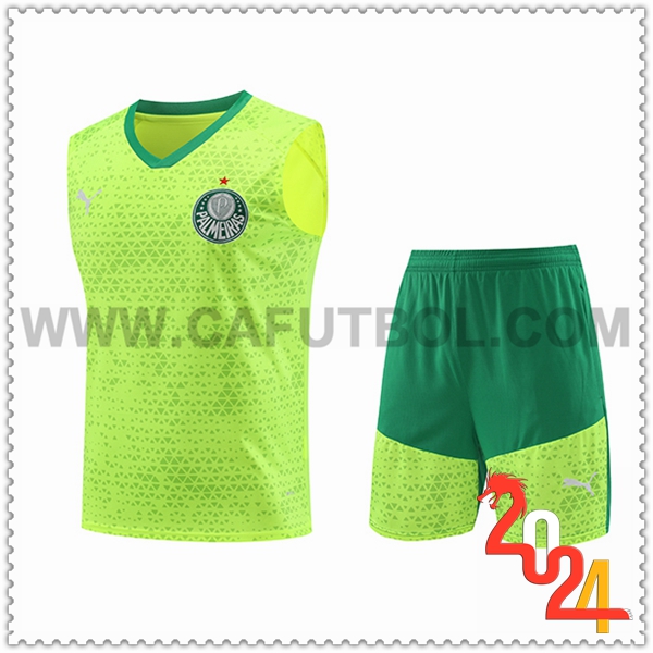 Camiseta Entrenamiento sin mangas Palmeiras Verde/Amarillo 2024 2025