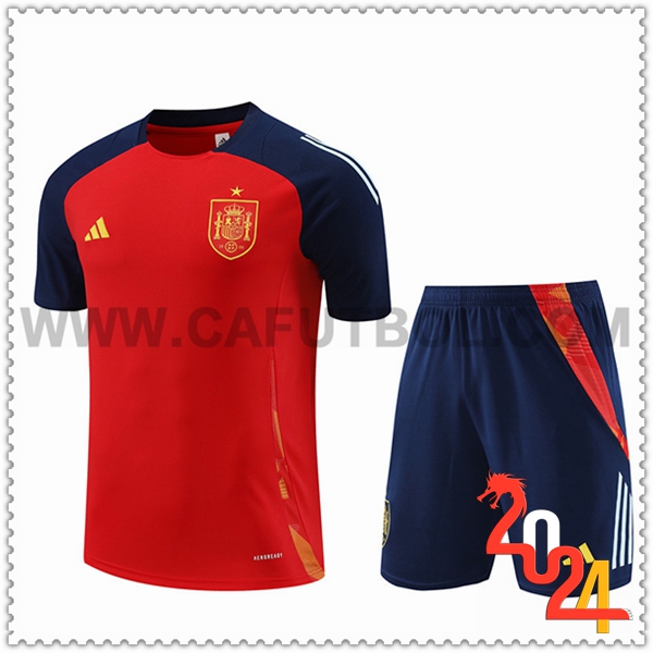 Camiseta Entrenamiento España Rojo/Azul 2024 2025