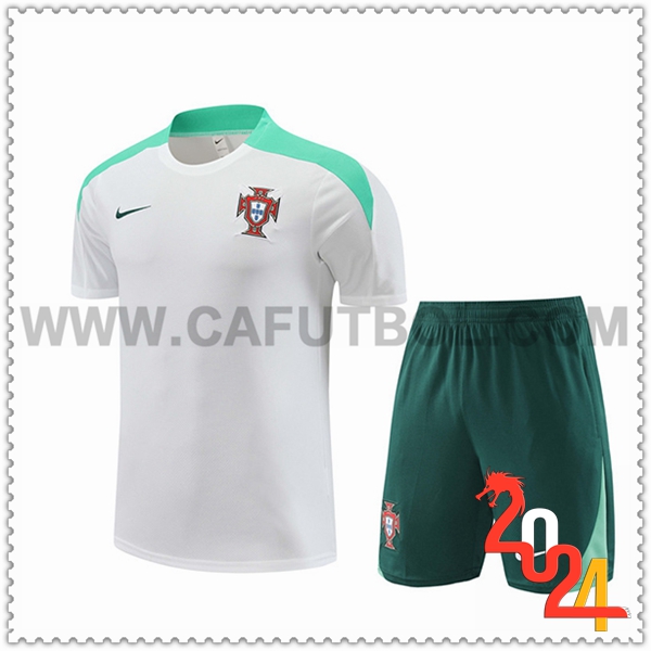 Camiseta Entrenamiento Portugal Blanco/Verde 2024 2025