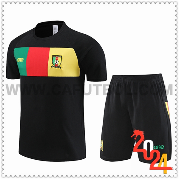 Camiseta Entrenamiento Camerún Negro 2024 2025