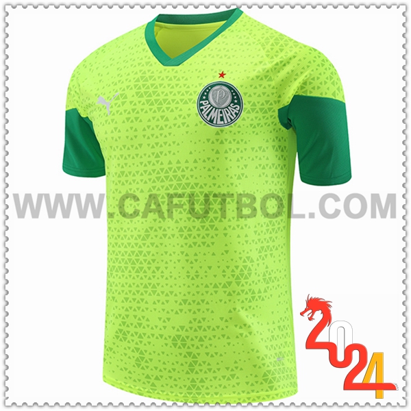 Camiseta Entrenamiento Palmeiras Verde/Amarillo 2024 2025
