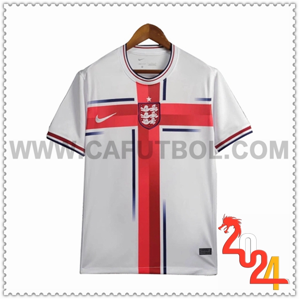 Camiseta Entrenamiento Inglaterra Blanco/Rojo 2024 2025
