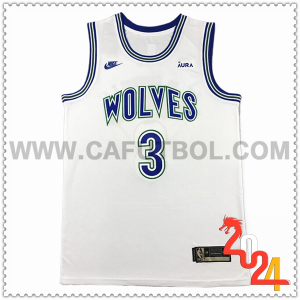 Camisetas NBA Minnesota Timberwolves (McDANIELS #3) 2024/25 Blanco/Azul