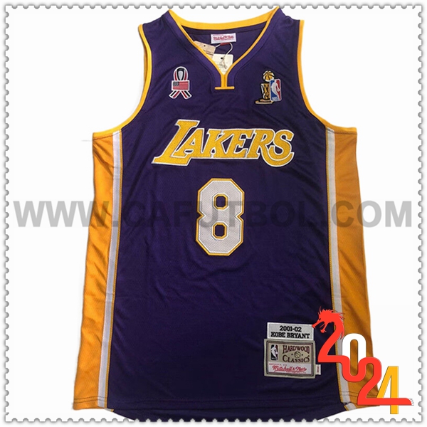 Camisetas NBA Los Angeles Lakers (BRYANT #8) 2024/25 Violeta/Amarillo