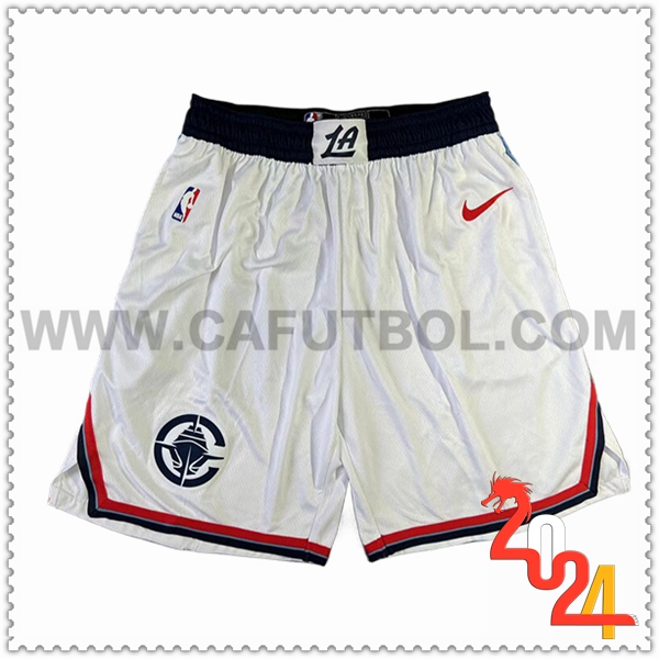 Cortos NBA Los Angeles Clipperss 2024/25 Blanco/Negro/Rojo