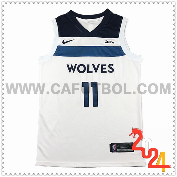 Camisetas NBA Minnesota Timberwolves (REID #11) 2024/25 Blanco/Azul/Negro