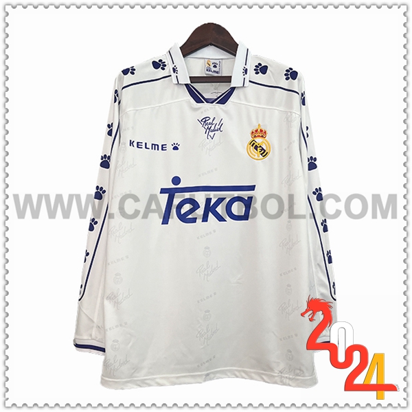 Primera Camiseta Retro Real Madrid Mangas largas 1994/1996