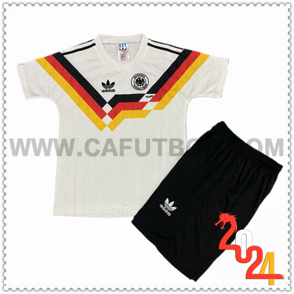 Primera Camiseta Retro Alemania Ninos 1990