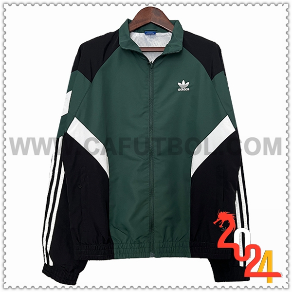 Rompevientos Adidas Verde/Negro/Blanco 2024 2025