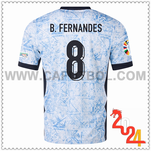 Segunda Camiseta Equipo Portugal B. FERNANDES #8 2024 2025