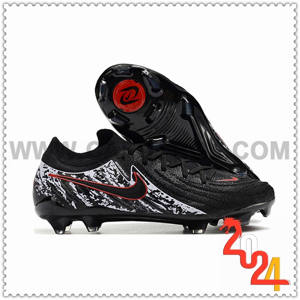 Nike Zapatos Futbol Phantom Luna Elite NU FG Negro/Blanco/Rojo