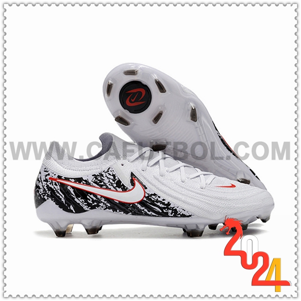 Nike Zapatos Futbol Phantom Luna Elite NU FG Blanco/Negro/Rojo