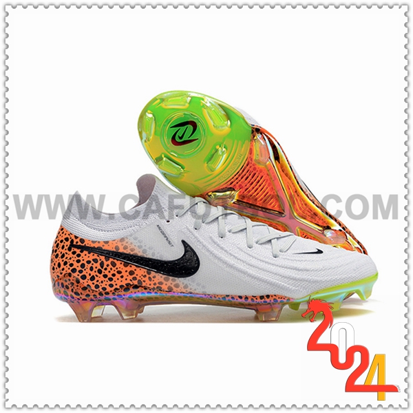 Nike Zapatos Futbol Phantom Luna Elite NU FG Blanco/Naranja/Negro