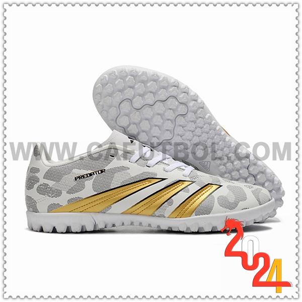 Adidas Zapatos Futbol Predator Club TF Blanco/Gris/Amarillo