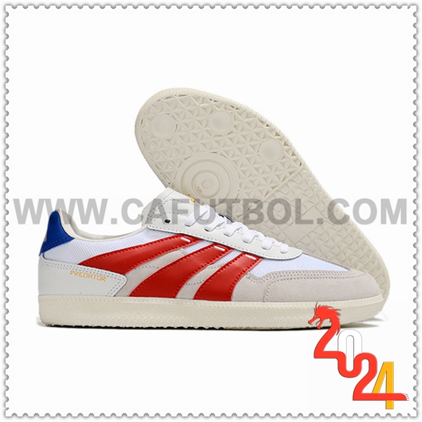 Adidas Zapatos Futbol PREDATOR 24 LEAGUE LOW BOOTS Blanco/Gris/Rojo/Azul