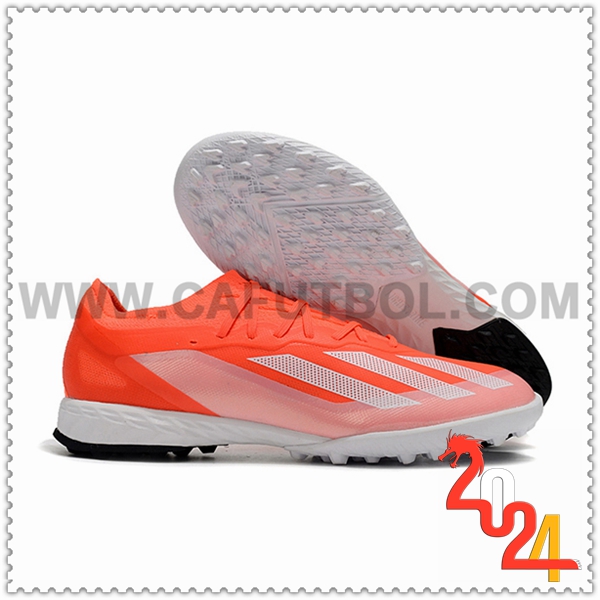 Adidas Zapatos Futbol X CRAZYFAST.1 TF BOOTS Naranja/Blanco