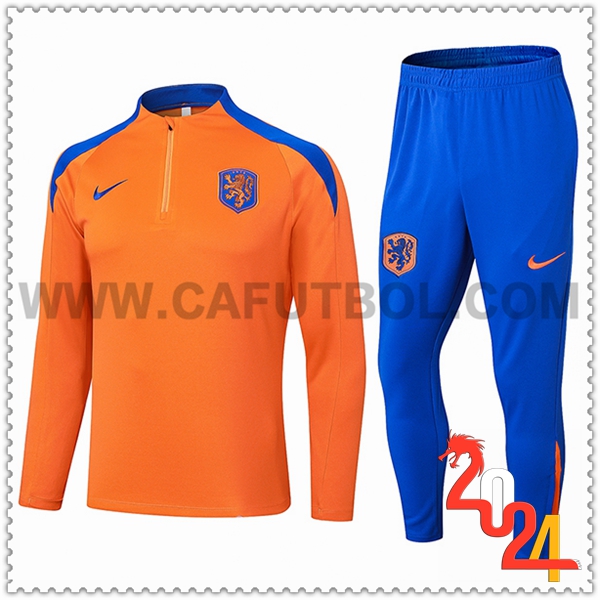 Chandal Futbol Países Bajos Naranja/Azul 2024 2025
