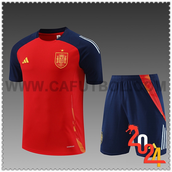 Camiseta Entrenamiento España Ninos Rojo/Azul 2024 2025