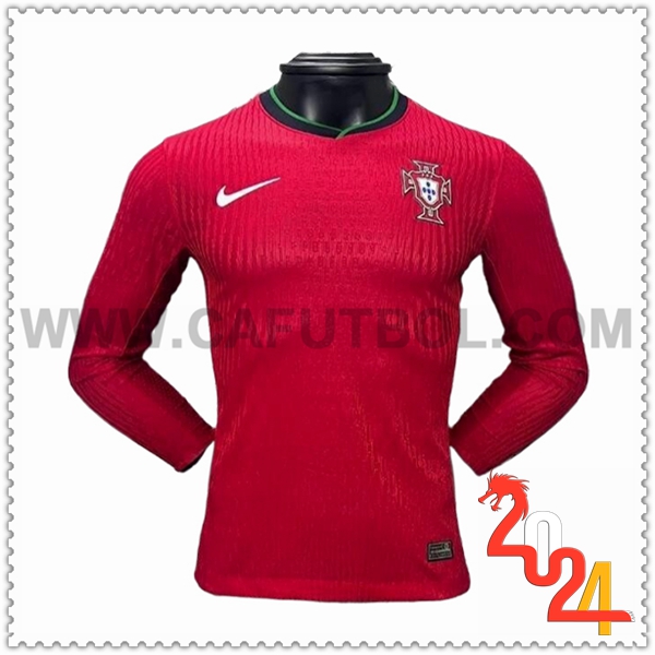 Primera Camiseta Futbol Portugal Mangas largas Eurocopa 2024