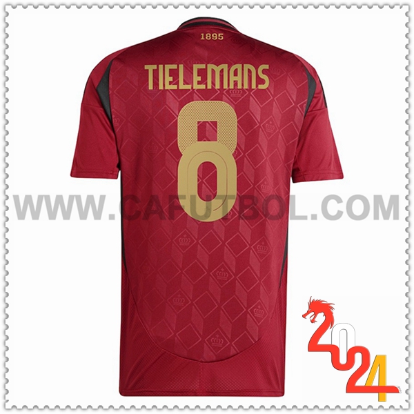 Primera Camiseta Futbol Belgica TIELEMANS #8 Eurocopa 2024