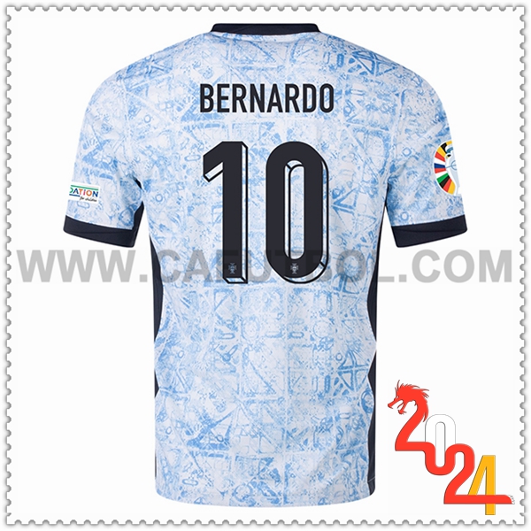 Segunda Camiseta Futbol Portugal BERNARDO #10 Eurocopa 2024